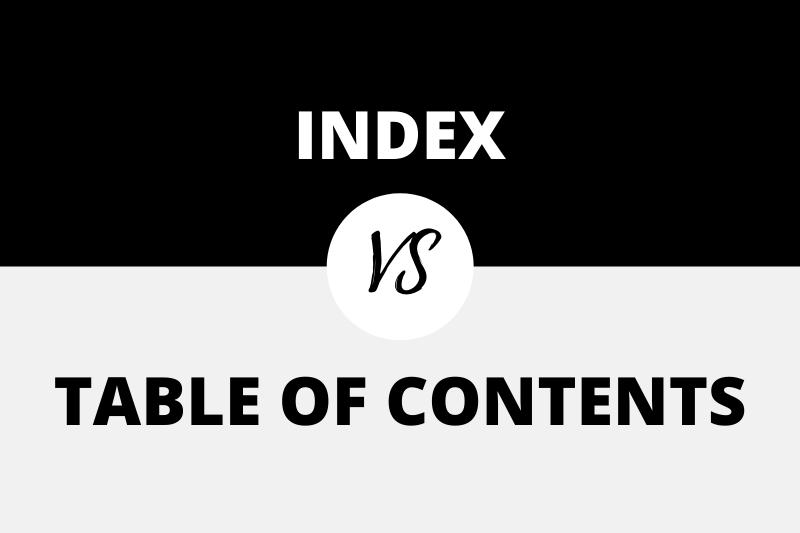 Index vs Table of Contents