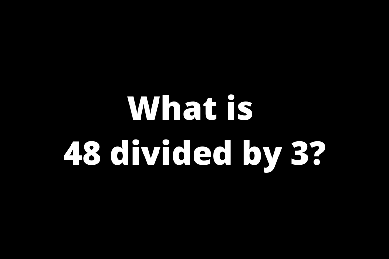 What is 48 divided by 3?