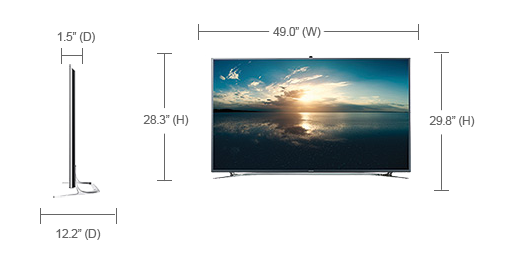 55 inch TV Dimensions of a Samsung TV