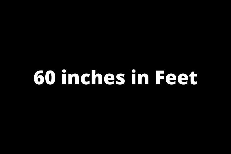 60 inches in Feet