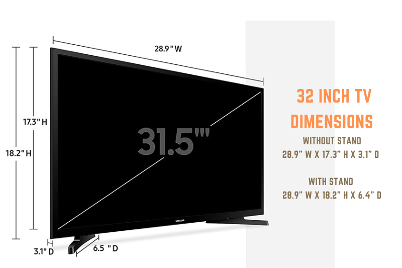 What are the Dimensions of 32 Inch TV?