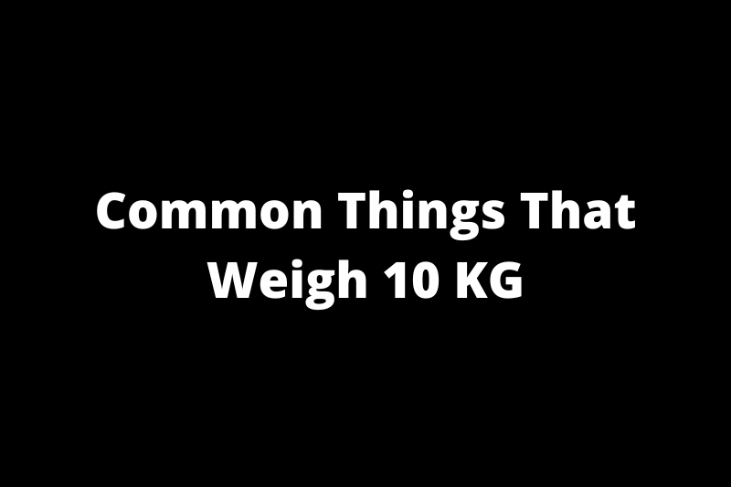 Common Things That Weigh 10 KG